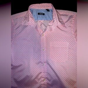 IZOD | Button down | Pink/Blue💘🔵 | Breast pocket | Fish/Shark pattern 🐟 🦈